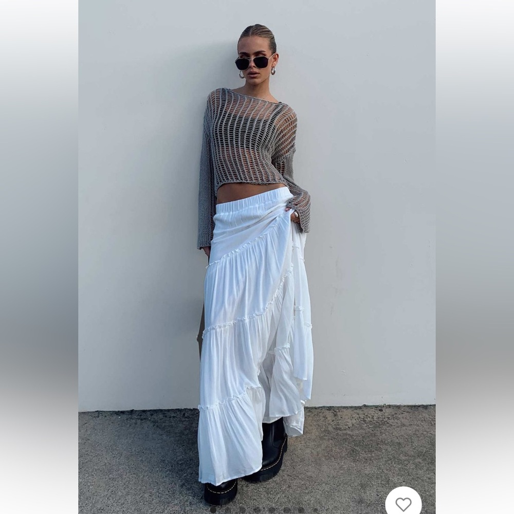 NWT Princess Polly Miriah White Maxi Skirt - 10